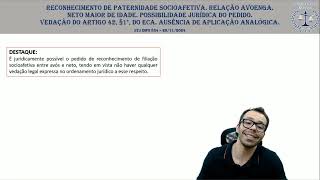 STJ INFO 834 paternidade socioafetiva e adoção [upl. by Diley833]