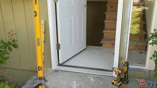 Jeld Wen Front Door Installation  Really crappy products and craftsmanship PART 1 [upl. by Ydac388]