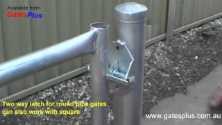 Gate Latch 2 way for round pipe and square [upl. by Eninnaej]