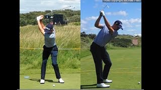 Justin Thomas golf swing  Long Iron faceon amp downtheline July 2017 [upl. by Cecilio509]